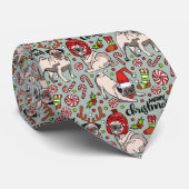 Es ist ein fröhliches Mops-Weihnachtsmuster Krawatte (Gerollt)