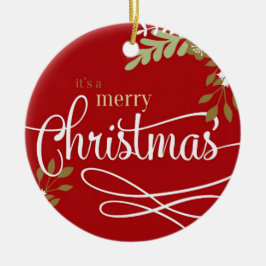 Es ist ein fröhliches Weihnachts-Foto / Jahr Keramik Ornament