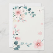 Es ist ein Geburt-Aquamarines Mädchen und Pfirsich Ankündigung (Rückseite)