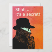 Es ist ein Geheimnis - Überraschendes Party Einladung (Rückseite)