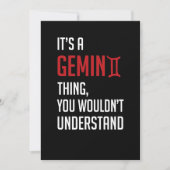 Es ist ein Gemini-Ding, das man nicht verstehen wü Einladung (Vorderseite)
