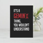 Es ist ein Gemini-Ding, das man nicht verstehen wü Einladung (Stehend Vorderseite)