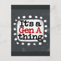 Es ist ein Gen A Sache Postkarte