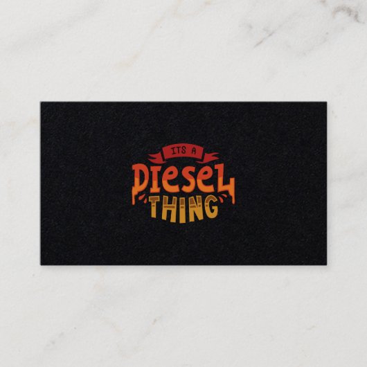 Es ist ein Geschenk für Lastwagenfahrer mit Diesel Visitenkarte (Vorderseite)