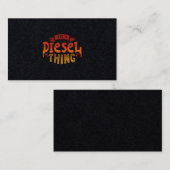 Es ist ein Geschenk für Lastwagenfahrer mit Diesel Visitenkarte (Vorne/Hinten)