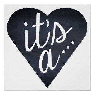 Es ist ein Geschlecht offenbart Party Confetti Bal Poster