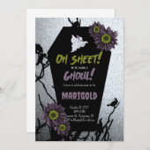 Es ist ein Ghoul Coffin Halloween Baby Shower Invi Einladung (Vorne/Hinten)