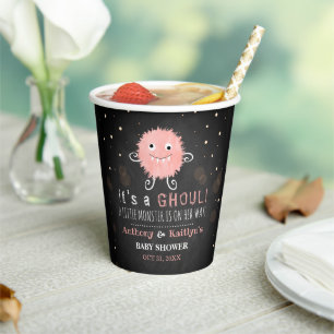 Es ist ein Ghoul! Kleine Monster Halloween Kinderd Pappbecher