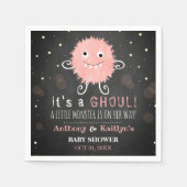 Es ist ein Ghoul! Kleine Monster Halloween Kinderd Serviette (Vorderseite)