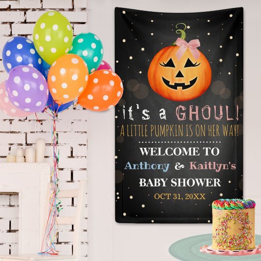 Es ist ein Ghoul! Little Pumpkin Halloween Kinderd Banner