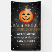 Es ist ein Ghoul! Little Pumpkin Halloween Kinderd Banner (Vertikal)