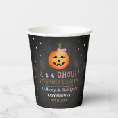 Es ist ein Ghoul! Little Pumpkin Halloween Kinderd Pappbecher (Rückseite)
