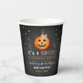 Es ist ein Ghoul! Little Pumpkin Halloween Kinderd Pappbecher (Vorderseite)