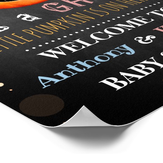 Es ist ein Ghoul! Little Pumpkin Halloween Kinderd Poster (Ecke)