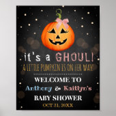 Es ist ein Ghoul! Little Pumpkin Halloween Kinderd Poster (Vorne)