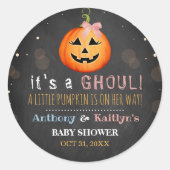 Es ist ein Ghoul! Little Pumpkin Halloween Kinderd Runder Aufkleber (Vorderseite)