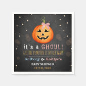 Es ist ein Ghoul! Little Pumpkin Halloween Kinderd Serviette (Vorderseite)