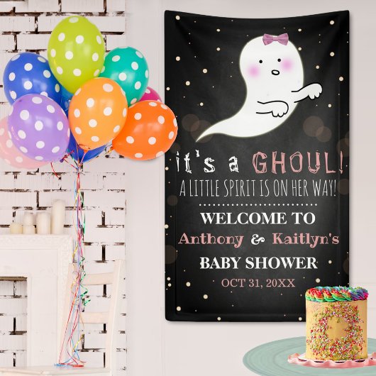 Es ist ein Ghoul! Little Spirit Halloween Baby Dus Banner