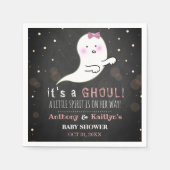 Es ist ein Ghoul! Little Spirit Halloween Baby Dus Serviette (Vorderseite)