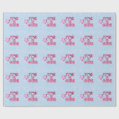 Es ist ein Girl 3D Text Star Geschenkpapier (Flach)