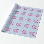 Es ist ein Girl 3D Text Star Geschenkpapier (Ungerollt)
