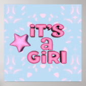 Es ist ein Girl 3D Text Star Poster (Vorne)