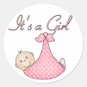Es ist ein Girl-Aufkleber Runder Aufkleber