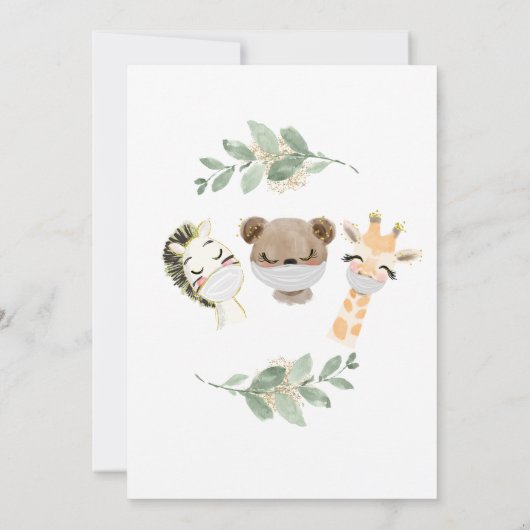 Es ist ein Girl Baby Duwer Woodland Eukalyptus Einladung (Rückseite)