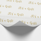 Es ist ein Girl - Baby Girl Newborn Wrapping Paper Geschenkpapier (Ecke)