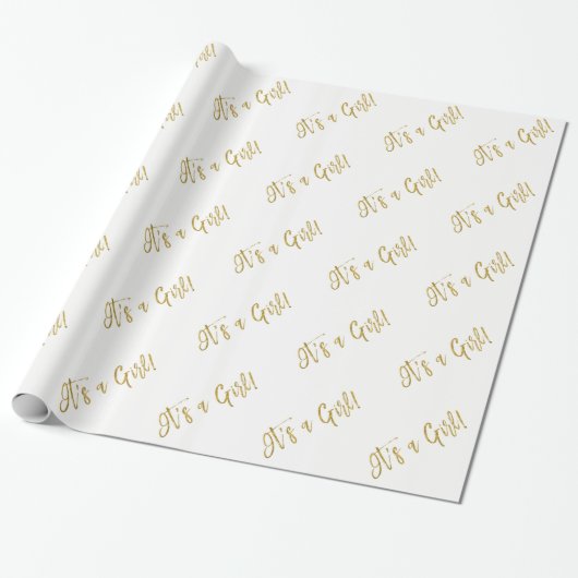 Es ist ein Girl - Baby Girl Newborn Wrapping Paper Geschenkpapier (Ungerollt)