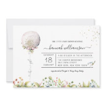 Es ist ein Girl-Ballon | Einladung der Babydusche