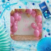 Es ist ein Girl Balloons! Pappteller (Party)