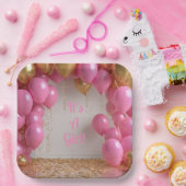 Es ist ein Girl Balloons! Pappteller (Party)