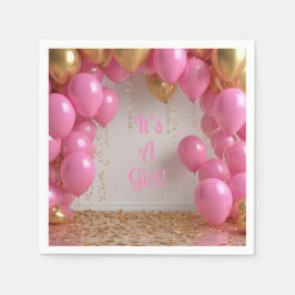 Es ist ein Girl Balloons! Serviette