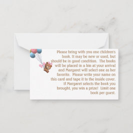 Es ist ein Girl Bären und Balloons Theme Shower Ga Mitteilungskarte