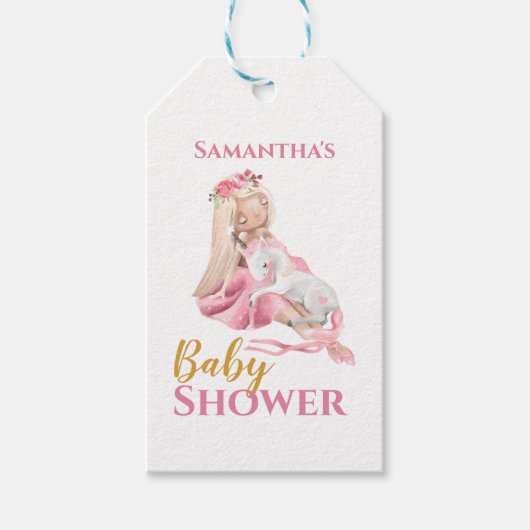 Es ist ein Girl Beautiful Ballerina Baby Dusche Ge Geschenkanhänger (Vorderseite)