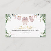 Es ist ein Girl-Boho Baby-Duschdusche-Windeln-Raff Begleitkarte (Vorderseite)