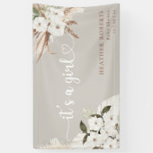 Es ist ein Girl-Boho-neutrale Baby-Duschbanner Banner (Vertikal)