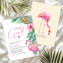 Es ist ein Girl Flamingo Baby Shower Invite