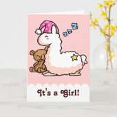 Es ist ein Girl Llama! Karte (Gelbe Blume)