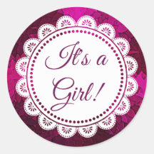 Es ist ein Girl Magenta Sticker