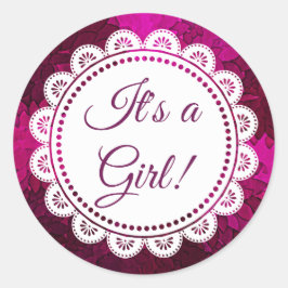 Es ist ein Girl Magenta Sticker