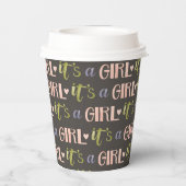 Es ist ein Girl New Baby Paper Cup Pappbecher (Rückseite)