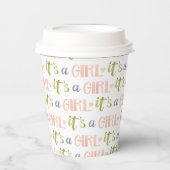 Es ist ein Girl New Baby Paper Cup Pappbecher (Vorderseite)