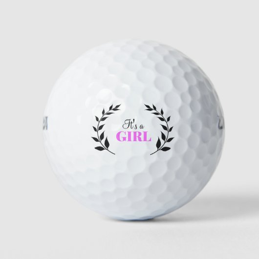 Es ist ein Girl Pink Baby Geschenk Golfball (Vorderseite)