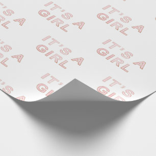 Es ist ein Girl Pink Baby Geschenkpapier