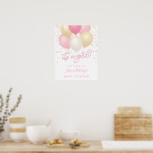 Es ist ein Girl Pink Baby Shower Welcome Poster (Küche)