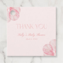 Es ist ein Girl Pink Balloons Baby Dusche Tags