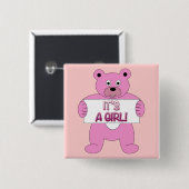 Es ist ein Girl-Pink-Bär Button (Vorne & Hinten)