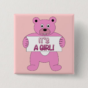 Es ist ein Girl-Pink-Bär Button